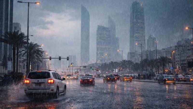 Heavy Rain Closes Parks and Beaches in Abu Dhabi and Al Ain