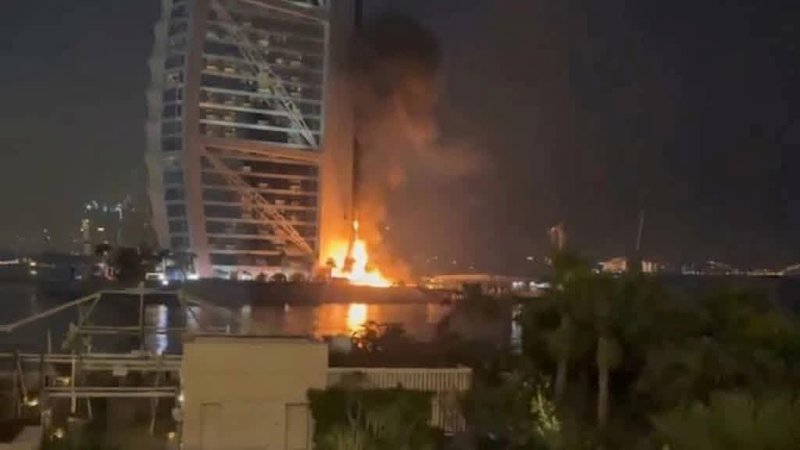 رهگیری یک پهپاد بر فراز هتل برج العرب؛ این حادثه تلفاتی در پی نداشت