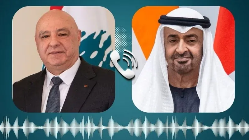 رئیس امارات پس از توافق صلح، با رئیس‌جمهور لبنان تلفنی گفت‌وگو کرد؛ در پی امضا توافق صلح میان لبنان و اسرائیل