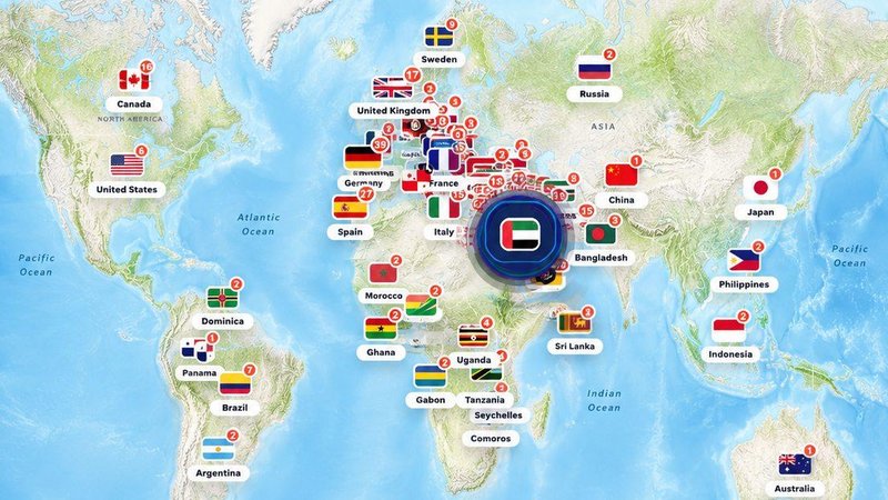 نزدیک به نیم میلیون نفر از ۱۳۶ کشور پیام‌های قدردانی خود از امارات را ثبت کردند؛ شما نیز می‌توانید پیام خود را ارسال کنید