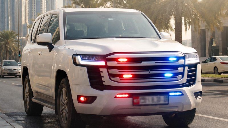 دو مرد در ابوظبی به دلیل نصب چراغ‌های گردان روی خودروی شخصی به زندان افتادند