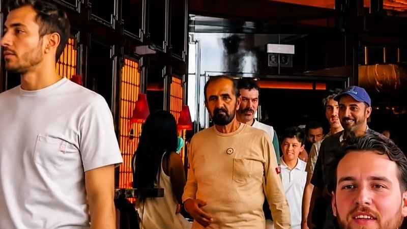 شیخ محمد در رستورانی محبوب در لندن دیده شد
