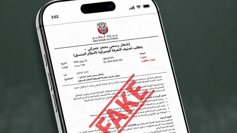 گمرک ابوظبی درباره پیام جعلی در فضای مجازی هشدار داد