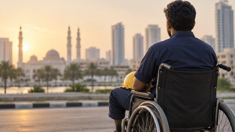 عامل هندي يحصل على 655 ألف درهم تعويضاً بعد بتر ساقه في حادث بعجمان