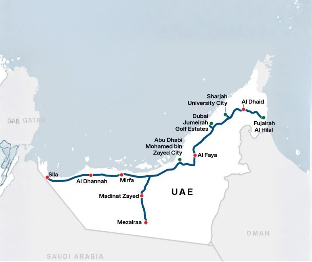 Emirates Train Map Etihad Rail Announces First Routes: High-Speed Train to Directly ...