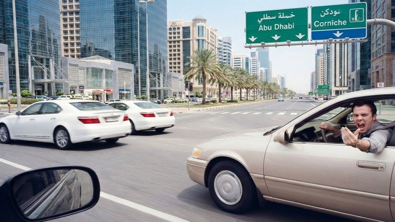تاوان سنگین خشم در خیابان‌های ابوظبی؛ ۲۰ هزار درهم جریمه برای تصادف عمدی و توهین به راننده دیگر