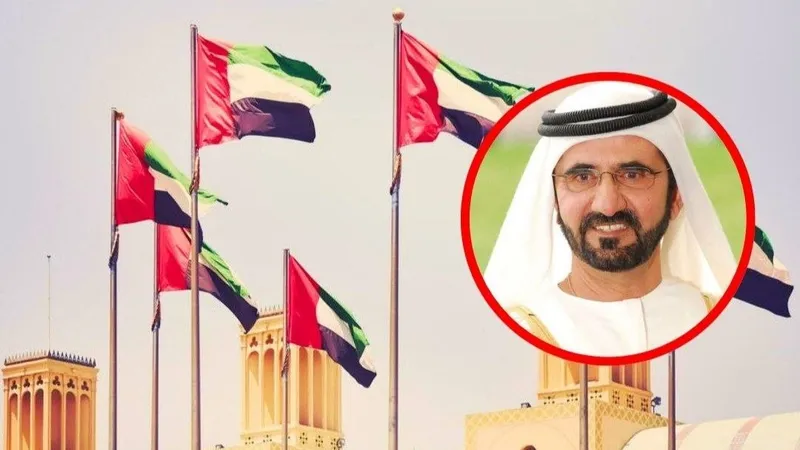 مقیمین امارات در پاسخ به فراخوان شیخ محمد پرچم امارات را برافراشتند