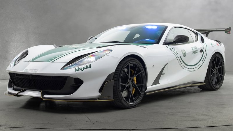 New Mansory Ferrari Joins Dubai Police Fleet with 800 Horsepower and 345 km/h Top Speed