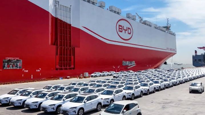 Largest Shipment of Chinese BYD Vehicles Arrives in Khor Fakkan, With 6,068 Cars Aboard One Vessel