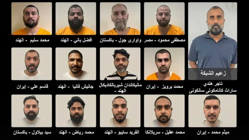 دستگیری باند ۱۳ نفره مواد مخدر، از جمله ۳ ایرانی، و کشف بیش از ۵۶ هزار کیلوگرم مواد مخدر به ارزش ۳.۳ میلیون درهم.