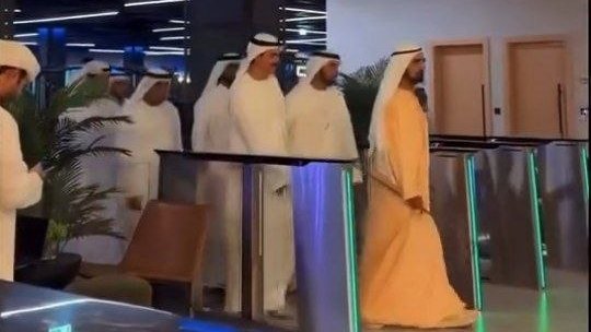 بازدید شیخ محمد از یک باشگاه ورزشی در ند الشبا دبی