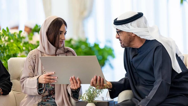 UAE President meets 18-year-old Emirati climber who conquered Antarctica's highest peak