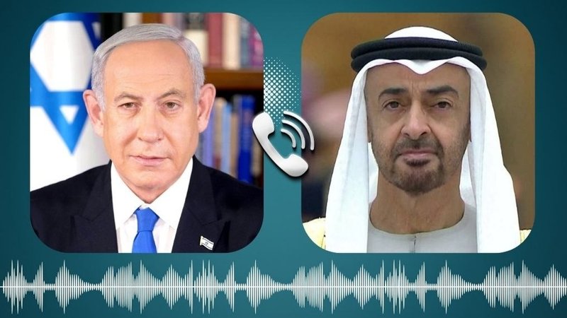 نتنياهو يجري اتصالاً هاتفياً مع الشيخ محمد بن زايد عقب حادثة رحلة فلاي دبي